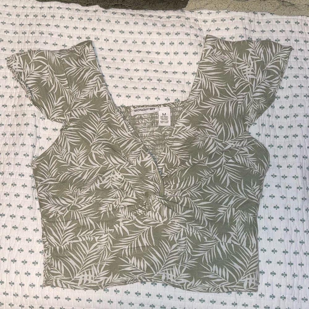 Linen Crop Top
